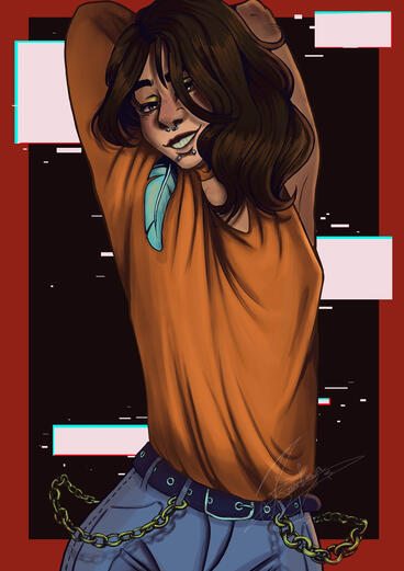 Arte de personagem - meio corpo