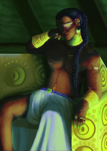 Arte de personagem - meio corpo